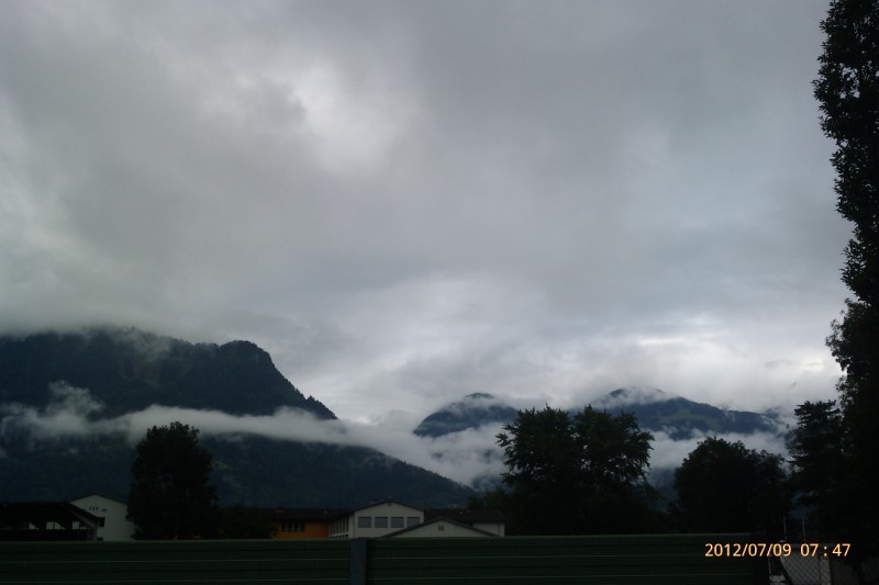 Die Berge um Bludenz am Morgen.